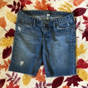 Abercrombie kids distressed denim shorts